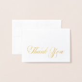 書道の原稿の金ゴールドホイルはノート感謝していしています 箔カード (封筒付き正面)