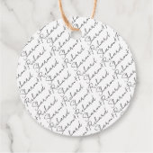 書道の台本あり結婚よう フェイバータグ (裏面)