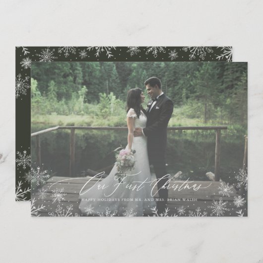 書道の台本初めてのクリスマスが新登場 シーズンカード (正面/裏面)