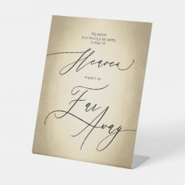 書道の台本天国は遠くにはるか結婚のサイン 台座サイン