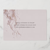 書道の台本日付写真の保存金ゴールド 箔招待状 (裏面)