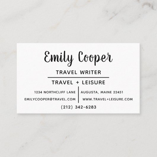 書道の名刺 名刺 (正面)