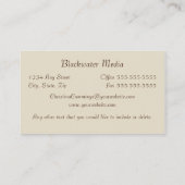 書道の名刺 名刺 (裏面)