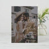 書道の名前を青4枚の写真に結婚すべて 招待状 (スタンド正面)