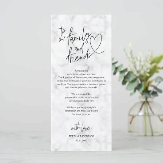 書道の場モダン所設定サンキューカード プログラム (スタンド正面)