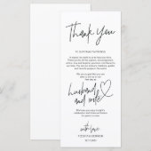 書道の場モダン所設定サンキューカード プログラム (正面/裏面)