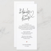 書道の場モダン所設定サンキューカード プログラム (正面/裏面)