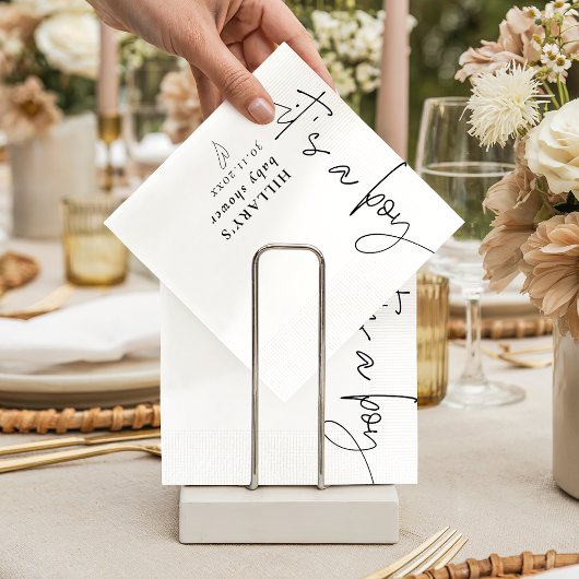 書道の少年エレガントシャワー|過去記事 スタンダードカクテルナプキン