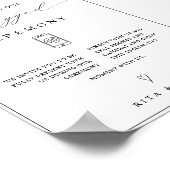 書道の差し抜結婚き式標識 ポスター (角)