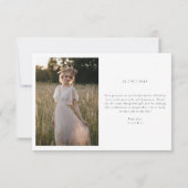 書道の愛と感謝していブライダルシャワー2写真 サンキューカード (裏面)