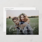 書道の愛は忍耐強い写真の延期 ポストカード (正面/裏面)