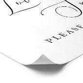 書道の愛は甘い印を取る ポスター (角)