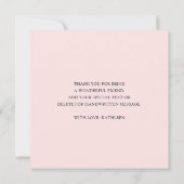 書道の感謝サンキューカード (裏面)