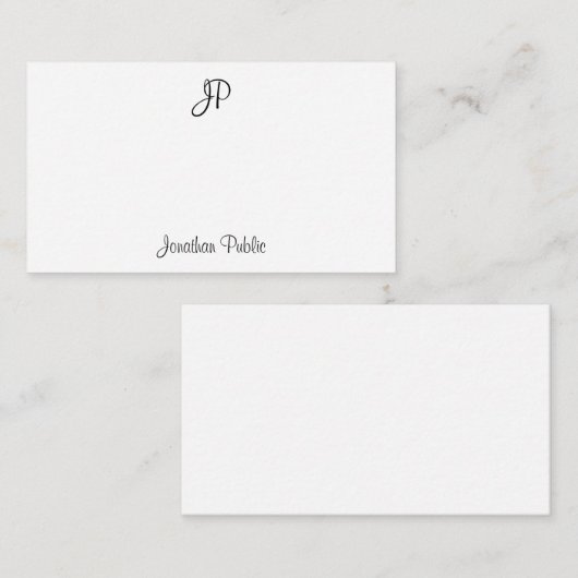 書道の文字のモノグラムのクラシックなテンプレートの黒 ノートカード (正面/裏面)