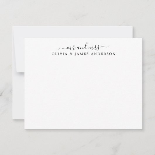 書道の新婚スタイリッシュ者 ノートカード (正面)