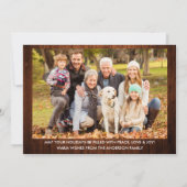 書道の木材ヴィンテージトラックの写真バック シーズンカード (裏面)