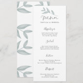 書道の植物学結婚のメニュー メニュー (正面/裏面)