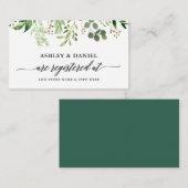 書道の植物籍結婚簿 エンクロージャーカード (正面/裏面)