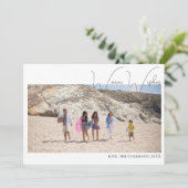 書道の温かい願い | ビーチの家族写真2 シーズンカード (スタンド正面)