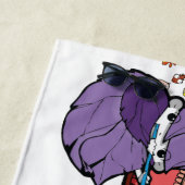 書道の漫画の文字ゴブリンWhitePattern ビーチタオル (インサイチュ)