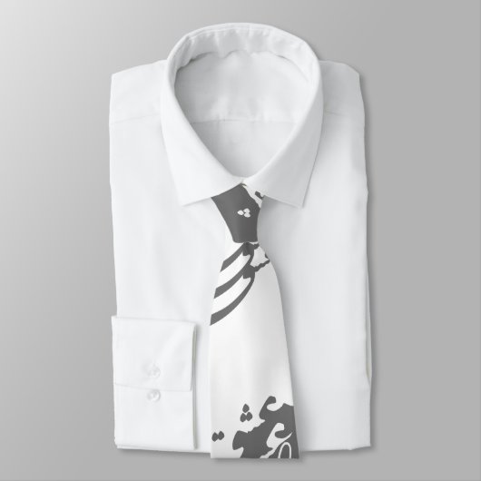 書道の灰色のタイ ネクタイ (タイ)