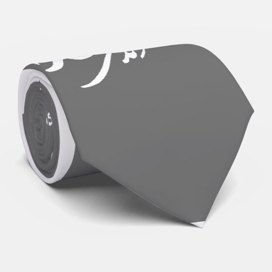 書道の灰色のタイ ネクタイ (ロール)