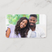 書道の登結婚録写真Periwinkle エンクロージャーカード (裏面)