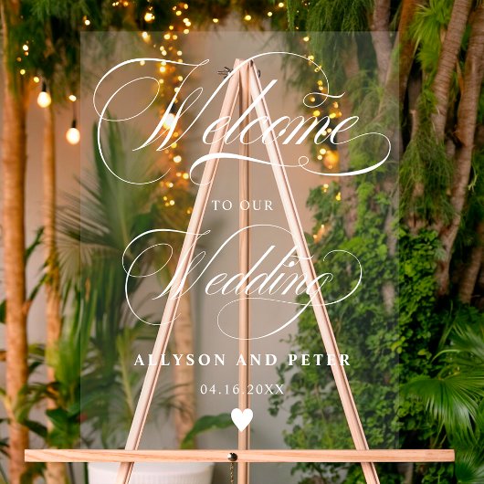 書道の白い台本結婚の歓迎 アクリルサイン