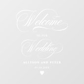 書道の白い台本結婚の歓迎 ウィンドウサイン (シート)