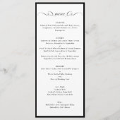 書道の白黒枠フォーマル結婚の メニュー (正面)