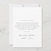 書道の白黒結婚のサンキューカード サンキューカード (裏面)