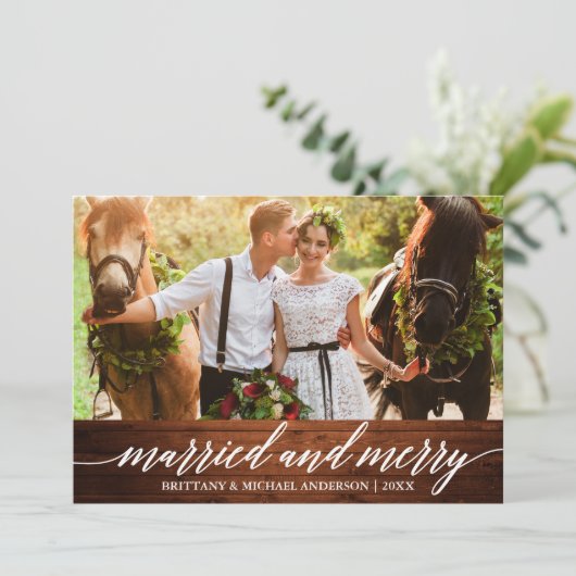 書道の結婚した木メリーと結婚写真 シーズンカード (スタンド正面)