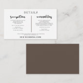 書道の結婚ウェブサイトの挿入 エンクロージャーカード (正面/裏面)