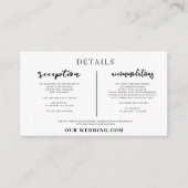 書道の結婚ウェブサイトの挿入 エンクロージャーカード (正面)