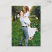 書道の結婚ウェブサイトQRオーバーレイ写真 エンクロージャーカード (裏面)