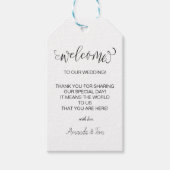 書道の結婚ウェルカムギフトラベル ギフトタグ (正面)