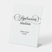 書道の結婚ナース水和ステーション飲料 台座サイン (正面)