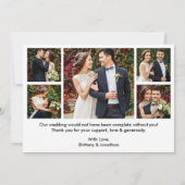 書道の結婚ハート新郎新婦6枚 サンキューカード (裏面)