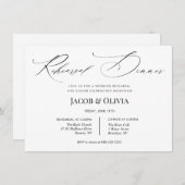 書道の結婚リハーサルディナー招待状 招待状 (正面/裏面)