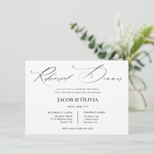 書道の結婚リハーサルディナー招待状 招待状 (スタンド正面)