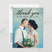 書道の結婚写真ありがとう ポストカード (正面/裏面)
