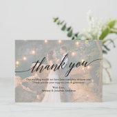 書道の結婚写真オーバーレイサンキューカード サンキューカード (スタンド正面)