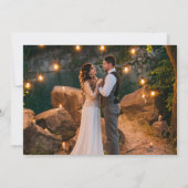 書道の結婚写真オーバーレイサンキューカード サンキューカード (裏面)