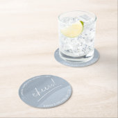 書道の結婚応援ダスティブルーID771 ラウンドペーパーコースター (インサイチュ)