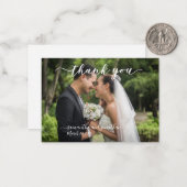 書道の結婚感謝写真 ノートカード (正面/裏面インサイチュ)