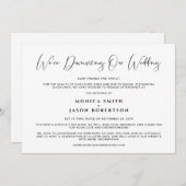 書道の結婚縮小エレガント化 案内状 (正面/裏面)