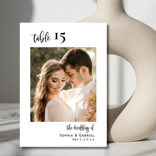 書道の結婚表番号(両面) テーブルナンバー