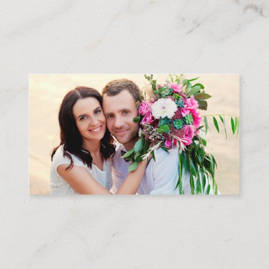 書道の結婚詳細くもの巣QRフォトホットピンク エンクロージャーカード (裏面)