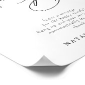 書道の結婚音声電話案内書の看板 ポスター (角)