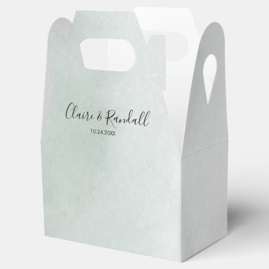 書道の緑と白の結婚式の引き出物 フェイバーボックス (オープン)